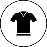 v cuello camisa vector icono