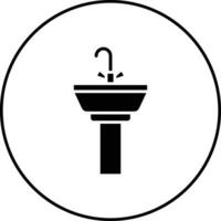 Hair Wash Sink Vector Icon