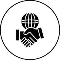 icono de vector de relaciones internacionales