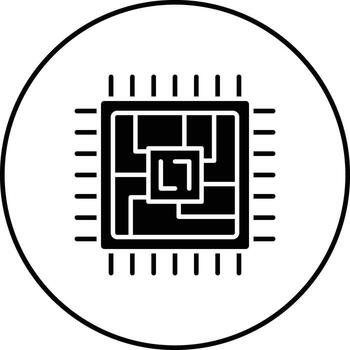 icono de vector de microchip