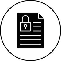 Document Locked Vector Icon