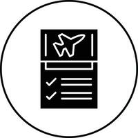 Flight Checklist Vector Icon