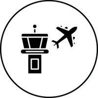 icono de vector de edificio de aeropuerto