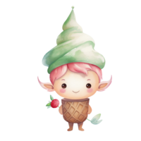 Natal gelo creme cone dentro estilo aquarela.feliz Natal e feliz Novo ano conceito. png