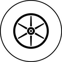 Wooden Wheel Vector Icon