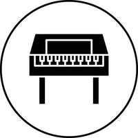 de madera piano vector icono