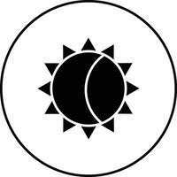 solar eclipse vector icono