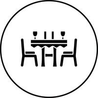 Dinner Table Vector Icon