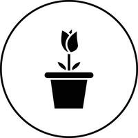 Large Flower Pot Vector Icon