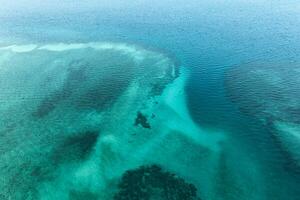 Beautiful view of Mangrove beach from drone view photo