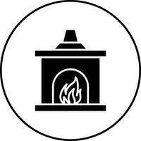 Fireplace Vector Icon