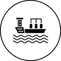 Oil Tanker Vector Icon