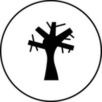 icono de vector de árbol seco