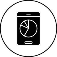 icono de vector de gráfico circular