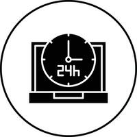 Icono de vector de 24 horas
