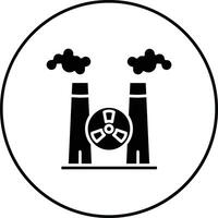 nuclear fábrica vector icono
