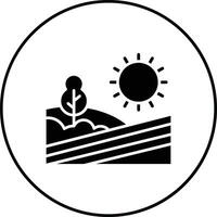 agricultura paisaje vector icono