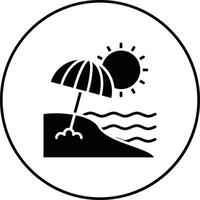 Beach Landscape Vector Icon