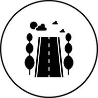 la carretera paisaje vector icono