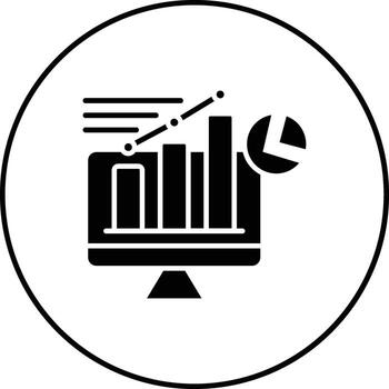 icono de vector de visualización de datos