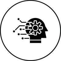 icono de vector de aprendizaje automático