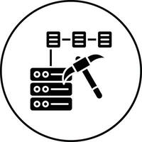 icono de vector de minería de datos