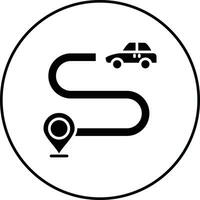 Driving Route Vector Icon