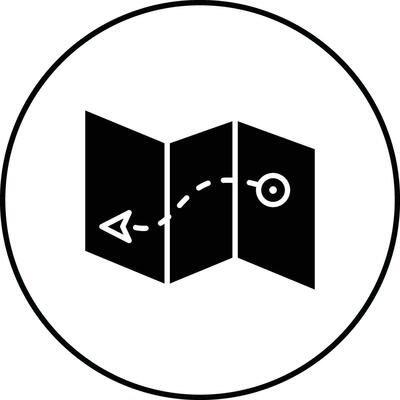 Paper Map Vector Icon