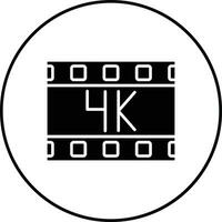 4k Film Vector Icon