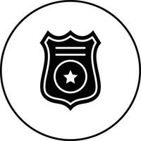 icono de vector de placa de policía