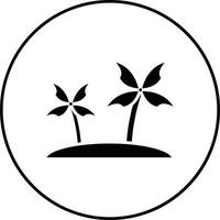 Palm Island Vector Icon