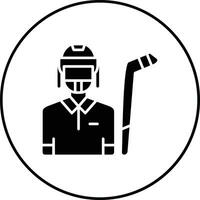 hockey jugador vector icono