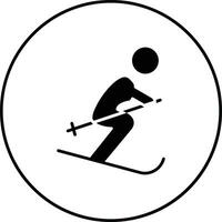 Skiing Vector Icon