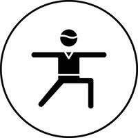 Warrior Pose Right Vector Icon