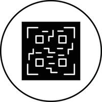 icono de vector de escaneo de código qr