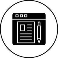 Website Blog Vector Icon