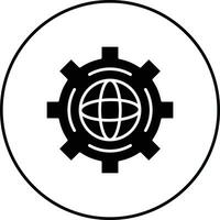 global ajustes vector icono