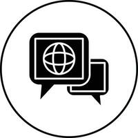 internacional diálogo vector icono