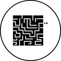 Maze Solution Vector Icon