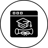 Online Degree Vector Icon