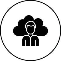 Cloud User Vector Icon