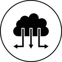 Cloud Distribution Vector Icon