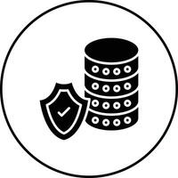 seguro base de datos vector icono