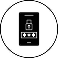 Mobile Password Vector Icon