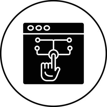 interactuar vector icono