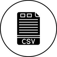 icono de vector csv