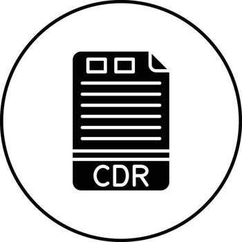 icono de vector de cdr