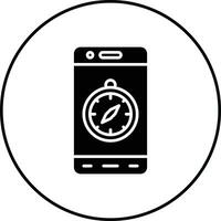 Mobile Compass Vector Icon