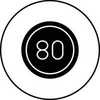 80 velocidad límite vector icono