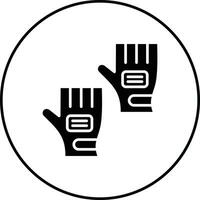 icono de vector de guantes de ciclismo
